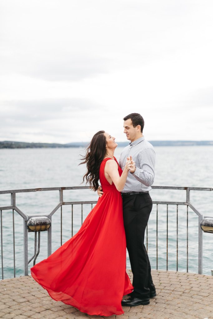 Finger Lakes Wedding Photographer | Emi Rose Studio | Romantic Dockside Engagement Session in Skaneateles, NY