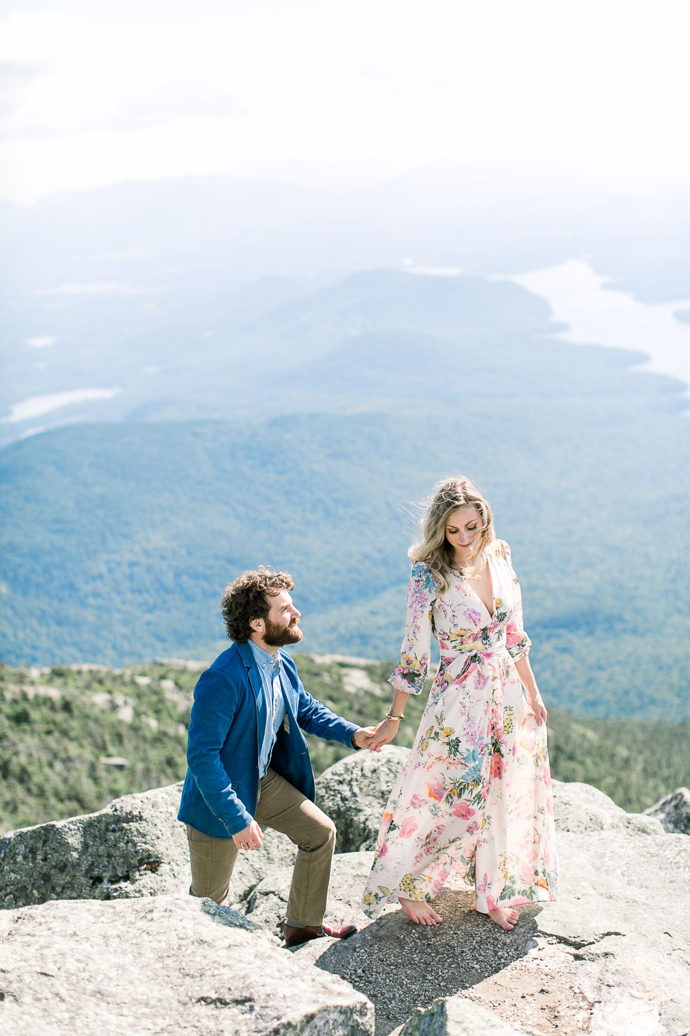 Adirondack wedding photography with scenic views of Whiteface Mountain