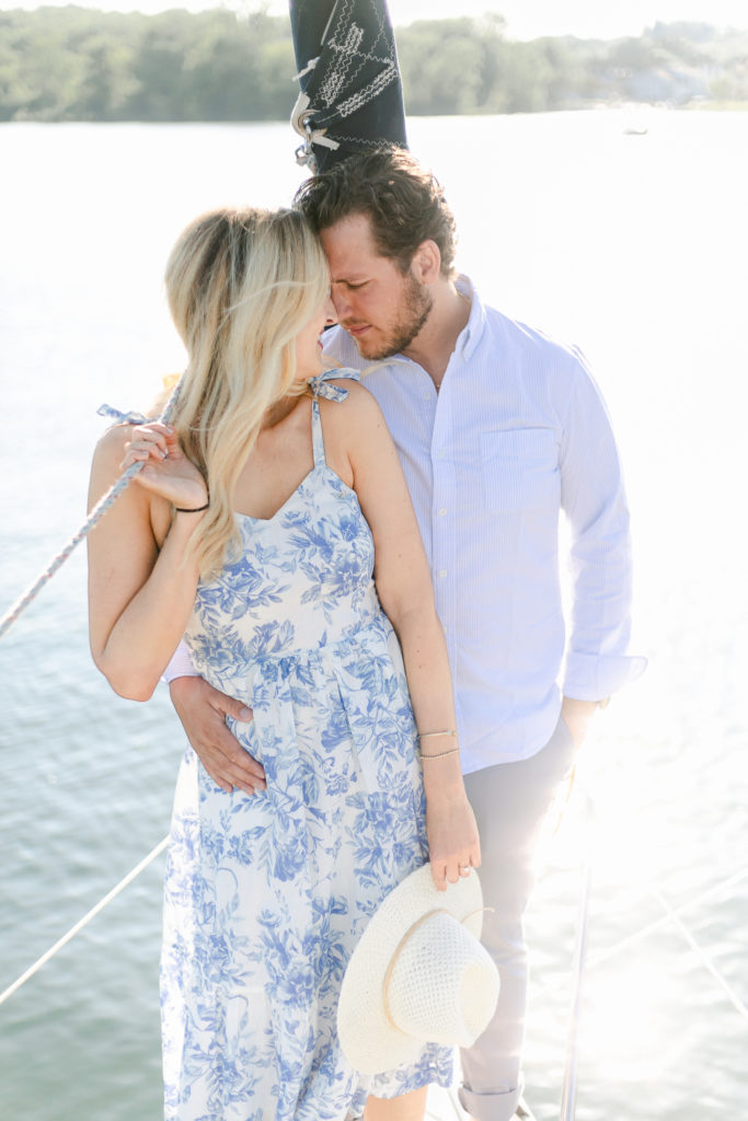 A sailboat engagement session on Canandaigua Lake.